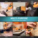 Cordless Rotary Tool, 5 Variable Speed Mini Rotary Tool Kit with 64 Accessories, 3.7V Type-C Charging Power Rotary Tool for Engraving, Sanding, Polishing, Carving, Cutting, DIY Crafts (Orange)