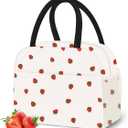 DALINDA Lunch Bag Lunch Box for Women Men,Cute Strawberry lunchbag Reusable Insulated Lunch Tote Bag