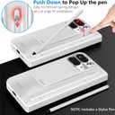 for Google Pixel 10 Pro Fold Case with Pen Holder & Stylus, All-Inclusive Phone Case with Hinge Protector, Screen Protector, Kickstand, Slim PC Protective Cover for Google Pixel 10 Pro White
