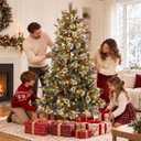 6FT Pre-Lit Artificial Christmas Tree, 300 Warm White LED Lights