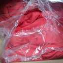 4 Panels 5x40ft Red Ceiling Drapes for Wedding Parties, Wrinkle Free Thick Polyester 40ft Extra Long Wedding Draping Red Ceiling Curtains Arch Drapery for Birthday Party Canopy Tent Decor, 240"W x 480"L