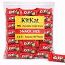 Milk Chocolate Wafer Candy Bars approx 45 Pieces Snack Size Crisp Wafers in Milk Chocolate - Individually Wrapped in Red Wrappers Bulk Pantry Pack (BBD - 03/31/2026)