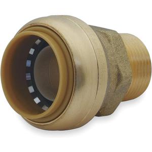 SharkBite 1 Inch x 3/4 Inch MNPT Reducing Adapter, Pack of 6, Push to Connect Brass Plumbing Fitting, PEX Pipe, Copper, CPVC, PE-RT, HDPE, U142LF