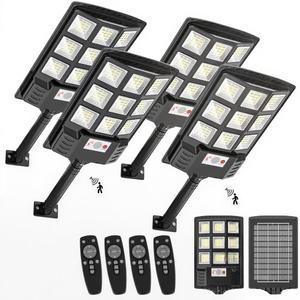 Sunwish Solar Street Light Outdoor, 6500K 5730LEDs Dusk to Dawn Solar Street Lights with Motion Sensor Remote Control, IP66 Waterproof Outdoor Flood Lights for Garden Yard Parking Lot (4 PACK)
