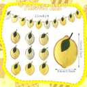 SmoothNovelty Lemon Felt Banner Garland Decor Vintage 3D Fruit Hanging Garland with Wooden Beads for Back to School Birthday Party Baby Shower DIY Home Wall Fireplace Decor