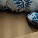 Barydat 4 Pcs Outdoor Patio Chair Cushions with Back, 21.7 x 43.3 Inch Decorative Dining Back Cushions with Tie Buffalo Plaid Indoor Outdoor for Patio Furniture (Vivid Color,Blooming Flowers) (Blue)