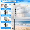 Volleyball Net for Backyard, No Sagging Professional Heavy Duty Outdoor Portable Net Set with Poles, Adjustable Height, Includes Volleyball & Carry Bag, Ideal for Beach and Grass