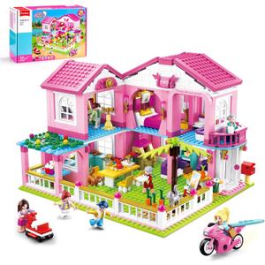 Sluban Garden Villa Friends Building Set for Girls, STEM Educational Toy Building Set Gift for Kids Ages 6+
