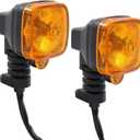 Motorcycle Turn Signal Lights, square 2PCS 12V LED Direction Indicator Lamp, Motorbike Front Rear Amber Light, Fit for CG125 ZJ125