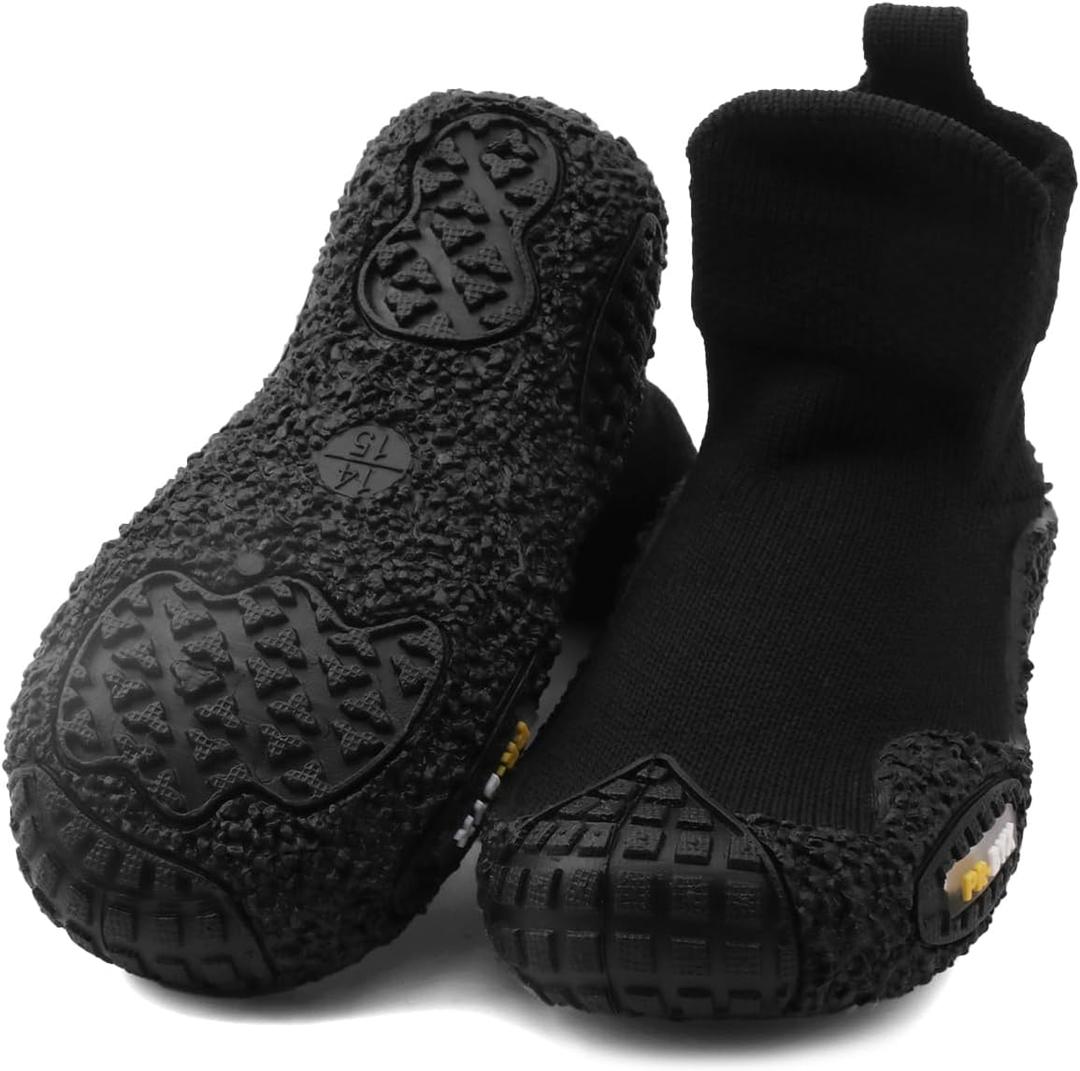 CINDEAR Boys Girls Toddler Shoes Barefoot Shoes Kids Breathable Non-Slip Sneakers Sock Shoes Tennis Shoes Slip on Shoes (8.5 Toddler, Black)