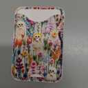 Shorogyt Compatible with Magsafe Wallet for Magnetic Fold Card Holder for Women - Cute Phone Wallet for iPhone 17/16/15/14/13/12 Series,RFID Blocking Stand Printed Leather Fit 4 Cards,Skull Flower, Biege