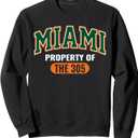 305 Miami Vibes Urban Style Miami Beach Graphic Design Sweatshirt Large