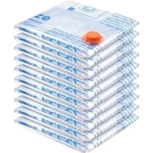 Vacuum Storage Bags 10 Jumbo, Plastic Packaging Bags,Space Saver Bags for Clothes, Pillows, Comforters, Blankets, Bedding