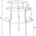 Okllen 3 Pack Clear Acrylic Cake Stands, Cupcake Stand Cake Holder, Countertop Dessert Display Riser for Bakery, Appetizer, Birthday Wedding Party Baby Shower, Flower Shape