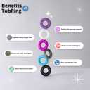 Hair Catcher for Shower Drain & Bathtub  TubRing Pop-Up Drain Protector & Strainer, Reusable Silicone Stopper for Bathroom Clog Prevention, Fits 1.85"2.16" Drains | White