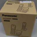 Panasonic Cordless Phone with Answering Machine, Advanced Call Block, Bilingual Caller ID and High-Contrast Display, Expandable System with 2 Handset Cordless Telephones - KX-TGD832M (Metallic Black)