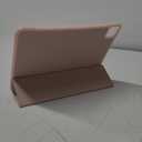 Akkerds Compatible for iPad Air 13 Inch Case (M3/M2) 2025/2024 with Pencil Holder, for iPad Pro 12.9 Case 6th/5th/4th Generation 2022/2021/2020, Trifold Stand Protective Cover/Soft TPU Back, Rose Pink 