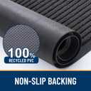 OLANLY Front Door Mat Indoor Outdoor Entrance, Waterproof Heavy Duty Doormat, Fade Resistant, Low Profile, Easy Clean Patio Porch Welcome Floor Mats for Entry, 59x40, Charcoal Grey