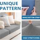 hyha Waterproof Couch Cushion Covers, Waterproof Sectional Couch Covers for Cushion Sofa for Pets, Stretch Sofa Slipcover Washable with Elastic Bottom(Back Cover M, Grey)