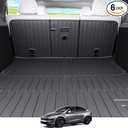Wekar Cargo Mat Compatible with Tesla Model Y Juniper 2025-2026 5 Seat, Heavy-Duty TPE Trunk Liner Rear Seat Back Protector Model Y Accessories Custom Fit Trunk Mat- 6PCS