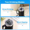 20 oz Replacement Screw Top Lid for YETI TraveI Mug with Threads Only, Spill Proof Stronghold Lid for YETI Threaded Travel Mug(1 Pack)