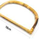 4pcs Purse Handles D Shaped Wood Handbag Handles Ring Replacement for Handcrafted Handbag DIY Bags Accessories (Random Color)