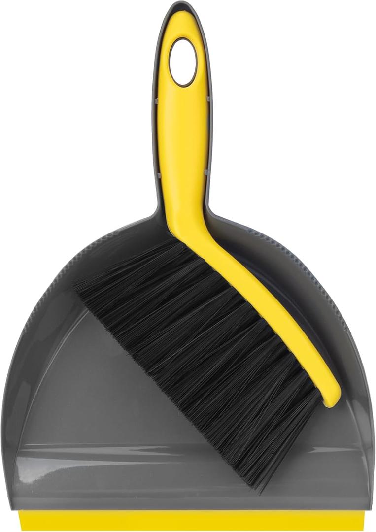 Dustpan and Broom Set Small  Mini Handheld Dustpan and Brush Combo for Home, Desktop, Sofa, Cat Litter, Car, Camping & Small Space Cleaning
