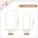 Babenest Gold Arch Backdrop Stand Set of 2, 6FT/7.2FT Metal Arch Wedding Stand, Balloon Arch Frame for Ceremony Birthday Party Bridal Baby Shower Halloween Banquet Decoration