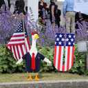2 x 250 Anniversary American Goose Outfits 4th of July Patriotic Costume Goose Clothes for 23" Lawn Plastic/Cement Statue Outdoor Courtyard Garden Yard Decoration