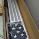 100MPH 12 Gauge Flagpole Kit with Solar Light and Flag 2mm Thick, Heavy Duty Flag Pole Holder with Light Solar Powered, Flagpole Kit 20FT Silver with Pulley and Rope, for Outside House