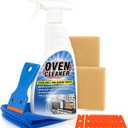 Heavy Duty Stove and Oven Cleaner Kit, Includes Cleaning Tool, Razor, Scraper and 1 Pad to Remove Tough Stains - Use on Gas, Electric, Ceramic Surfaces, 4 Piece (16.9, Fluid Ounces)