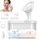 Electric Ear Wax Removal Ear Cleaner, Safe & Effective Ear Wax Removal Kit, Momspeace Ear Cleaning Kit with Automatic Sewage System, 4 Pressure Settings, 10 Tips, Ear Irrigation Ear Wax Removal Tool (White-2.0)