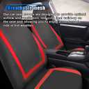 LAINLOY 2 Pack Car Seat Covers, Breathable Seat Protectors, Anti-Slip Driver Seat Cover, Comfortable Front Seat Cover Set Universal Fit for Truck, SUV, Sedan, Airbag Compatible (Black&Red)