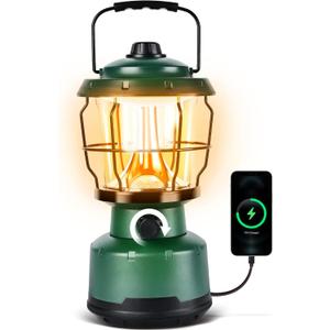 LED Camping Lantern, Water Resistant Emergency Light for Power Outage, Hurricane, Hiking