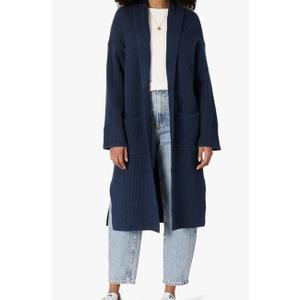 Amazon Essentials Womens Oversized-Fit Cotton Blend Heavyweight Texture Stitch Long Cardigan Sweater, S