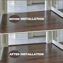 Vinyl Floor Transition Strip Self Adhesive Door Threshold 36 inch, Thresholds 1/2'' ~ 3/5'', Transition Strips for Doorways, Vinyl-Threshold Ramps for Door/Floor(Black Walnut)