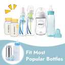 Papablic Portable Travel Baby Bottle Warmer On The Go, Fits Most Car Cup Holders, 12 OZ Stainless Steel Bottle Warmer, Leak-Proof, Safe & Easy to Clean