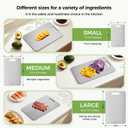 3 Piece Titanium Cutting Boards for Kitchen, Double-Sided Non-toxic Titanium Cutting Board, Dishwasher Safe Cutting Board for Meat, Vegetables, Fruits & Daily Food Prep