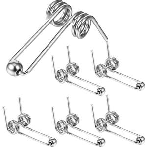 6PCS Double Return Torsion Springs, Hair Curling Torsion Spring, Curling Iron Rod Part Replacement Accessories, Diameter 1.3 mm/0.05 inch Length 30 mm/1.18 inch Perm Rods Hair Curling Accessories