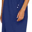 Women's Adjustable Strappy Split Summer Beach Casual Midi Dress (Medium)