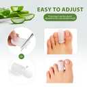 Bukihome Silicone Toe Protectors - 12 Pack Gel Toe Sleeves Toe Protectors - Toe Caps with Aloe Vera Essential Oils - Toe Cushions for Pain Relief, Toe Protection for Corns, Calluses (8L + 4S)