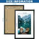 Hongkee 16x24 Frame Set of 2, Rustic Black Wood Style - Display 16 x 24 Picture without Mat or 12x18 Picture with Mat, Wall Mounting Horizontal and Vertical