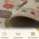 RELEANY Floral Washable 9x12 Area Rugs Brown/Brick