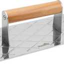 Stanbroil Stainless Steel Bacon Press for Griddle, 9” x 4.5”Rectangular Grill Press BBQ Professional Griddle Accessories, Non-Stick Burger Smasher for Flat Top Cooking