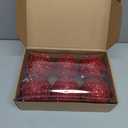 6 Pcs 4 Inch Christmas Tree Tinsel Ornaments for Tree Glitter Sequin Hanging Ornaments Christmas Tinsel Balls Decorations Shatterproof for Xmas Party Holiday Decor(Red)