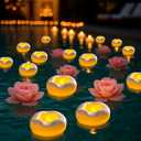 24 Pack 2.3 Flameless LED Floating Candles, Water-Activated Battery Operated Floating Candle with180+ Hours Runtime for Cylindrical Vase, Pool, Fountain - Ideal for Wedding, Party Decoration