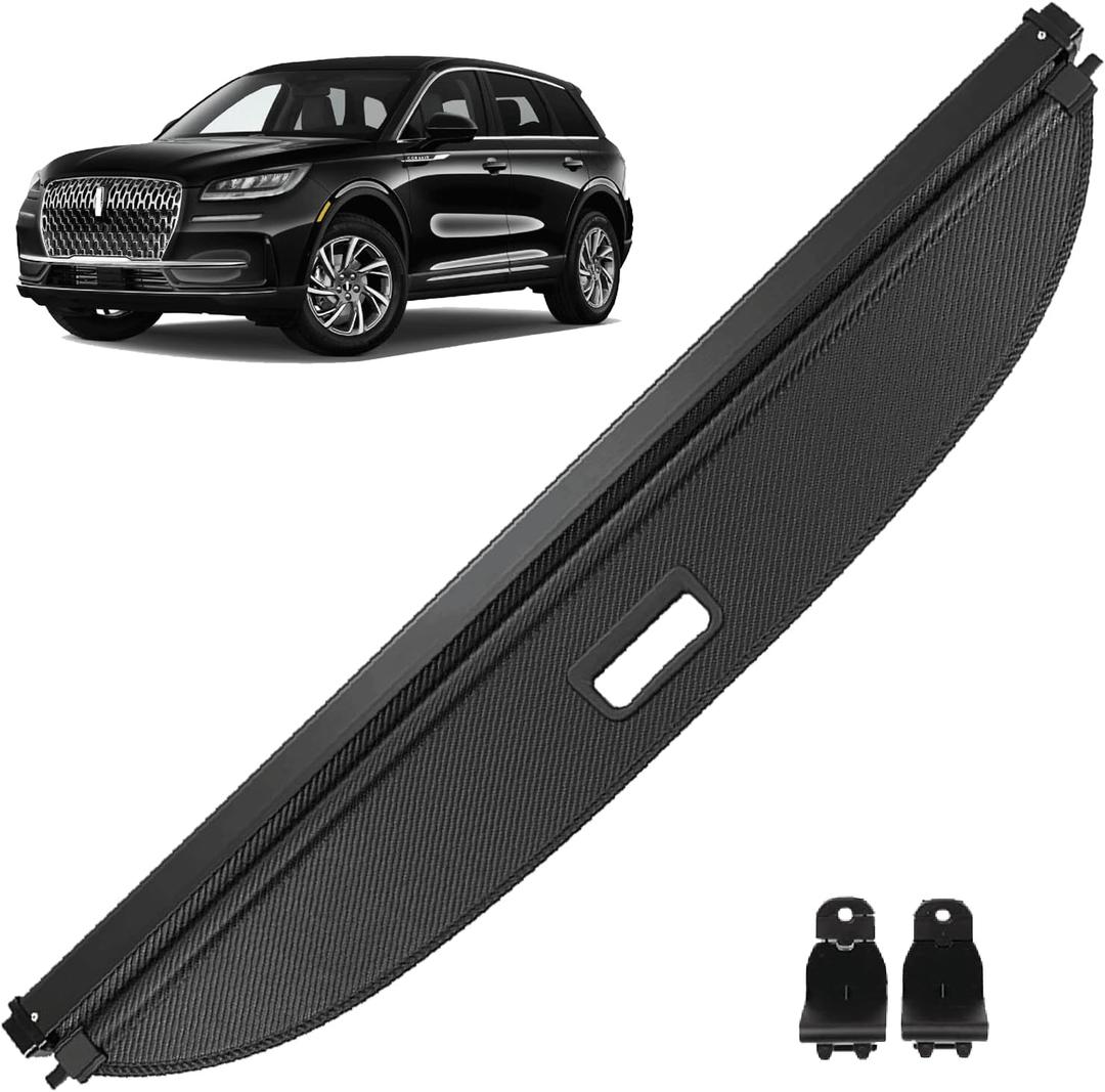 VIWINLA® Retractable Trunk Cover Compatible with 2020-2025 2026 Lincoln Corsair Cargo Cover Rear Trunk Security Cover Lincoln Corsair Accessories Privacy Screen Cover