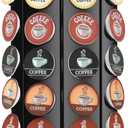 CEHNCEH K Cup Holder, Coffee Pods Holder Storage Organizer Stand Carousel Compatible with 40 Keurig K-Cup Pods, Home or Office Kitchen Counter (Black)