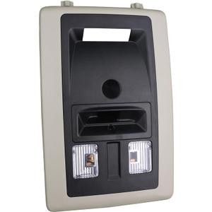 TQPONLY Overhead Console LED Dome Light Compatible with Dodge Ram 1500 2500 3500 4500 5500 Truck Map Lamp Assembly W/Back Glass Window Switch & Homelink