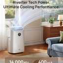 DREO Inverter Dual-Hose Portable Air Conditioners 740S, High Efficiency, 14000 BTU ASHRAE (10000 BTU DOE) 42dB Quiet Smart AC Unit, Drainage-Free, APP/Voice/Remote Control, for Bedroom & Large Room